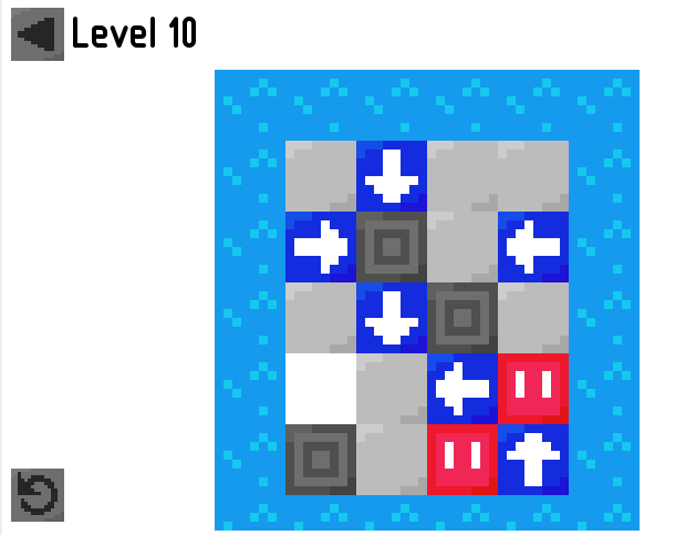 A sample level from the game "Trains!"